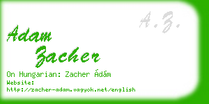 adam zacher business card