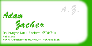 adam zacher business card